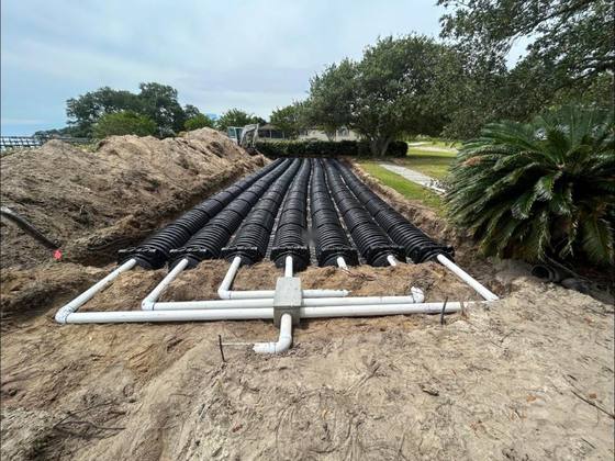 Waterfront property septic field
