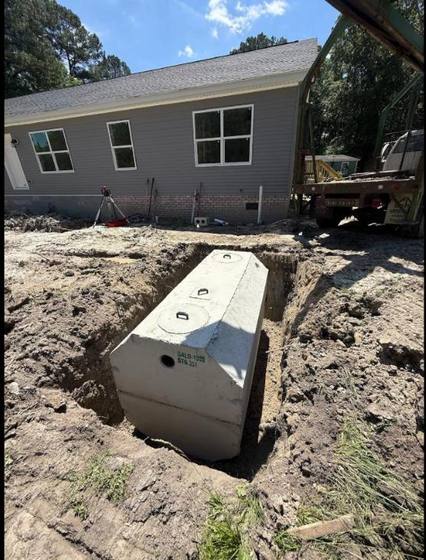New tank set at a new construction home